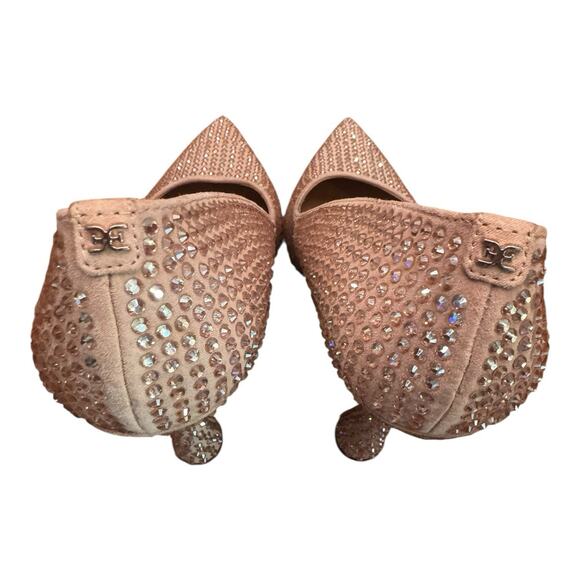 Sam Edelman Women's Antonia Flare-Heel Sparkle Toe Slip‎ Fashion Pumps Size 8.5 - Picture 5 of 9